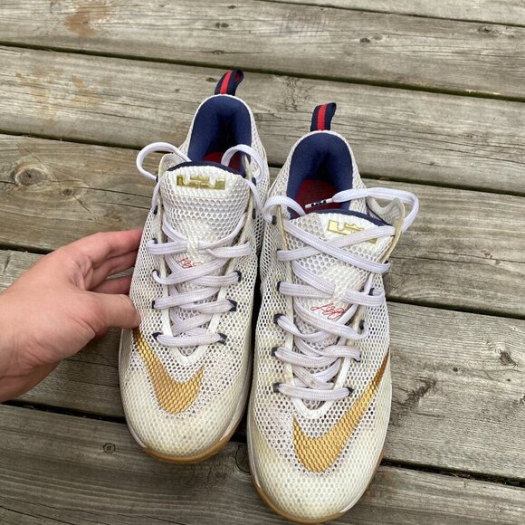 2014 Nike LeBron 12 Low USA Mens Shoes Size 10 724557-174 - Picture 7 of 13